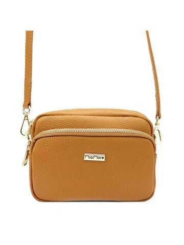 Damska Torebka Skórzana MiaMore 01-062 DOLLARO GOLD camel-1