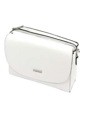 Torebka Damska Skórzana MiaMore 01-067 DOLLARO Biała Listonoszka