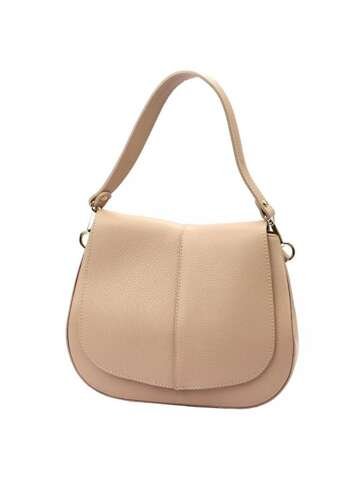 Torebka Damska Skórzana Luka 24-033 DOLLARO Brudny Róż Crossbody z Dodatkowym Paskiem