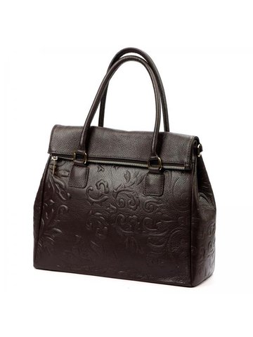 Damska Torebka Skórzana A4 Luka 20-054 DOLLARO ciemny brąz