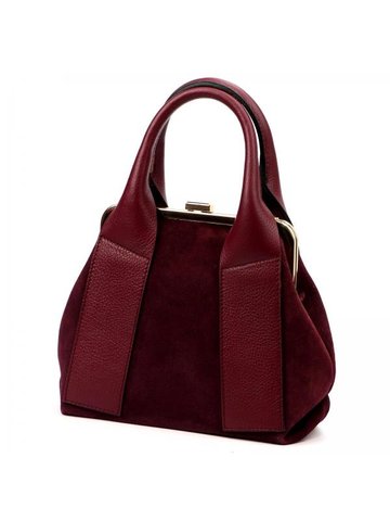 Damska Torebka Skórzana Luka 26-064 bordo