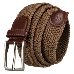 Pasek parciany w beżowym kolorze z materiału syntetycznego i skóry ekologicznej - Rovicky