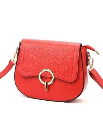 Czerwona Skórzana Torebka Damska Listonoszka Luka 20-058 DOLLARO