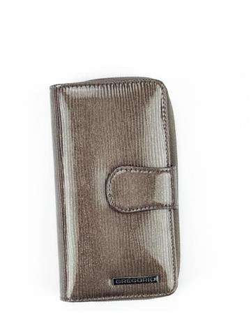 Portfel Damski Gregorio Skórzany RFID Secure Czarny Średni Pionowy