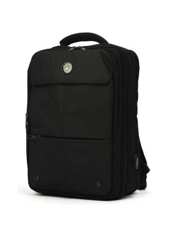 Plecak męski czarny Ormi 5677# duży miejski na szelkach A4 3 komory