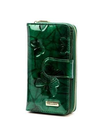 Portfel damski Gregorio BTS-116 skórzany zielony z funkcją RFID Secure i 18 miejscami na karty