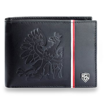 Portfel Męski Skórzany STEVENS Patriotyczny Orzeł Flaga Godło Polska RFID Bestseller