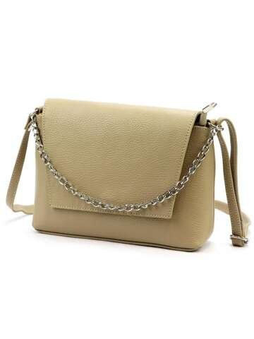 Damska Torebka Skórzana Luka 19-91 DOLLARO Listonoszka Ciemny Beż