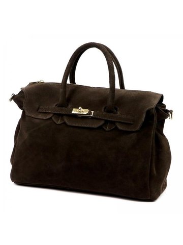 Damska Torebka Skórzana A4 Camilla PREMIUM 10.010 ciemny brąz