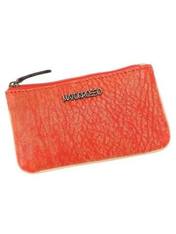 Portfel Damski Skórzany Mato Grosso 0747-50 RFID Czerwony Poziomy Cardholder