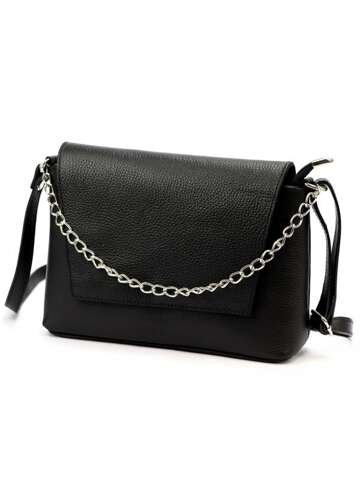 Torebka Damska Skórzana Luka 19-91 DOLLARO Czarna Listonoszka