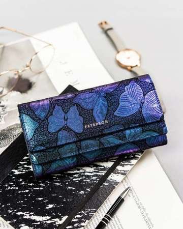 Duży portfel damski ze skóry naturalnej Peterson