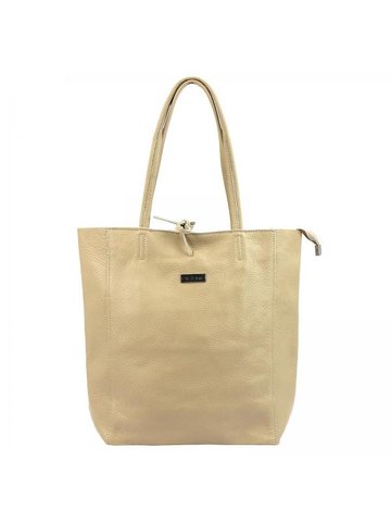 Damska Torebka Skórzana A4 MiaMore 01-014 Z DOLLARO beż