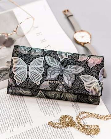 Pojemny, duży portfel damski ze skóry naturalnej Peterson