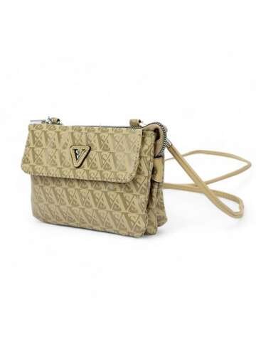 Damska torebka eko Sergio Valentini 7170# ciemny beż listonoszka na ramię