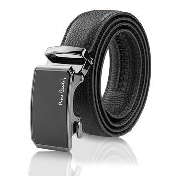 Pasek Skórzany Męski Automatyczny PIERRE CARDIN Czarny Metalowa Klamra Automatyczna