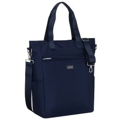 Shopperka damska w granatowym kolorze, jednokomorowa i zamykana suwakiem - Peterson