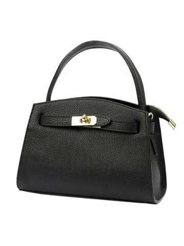 Torebka Damska Luka 24-025 DOLLARO Skórzana Czarna do Ręki na Ramię Crossbody