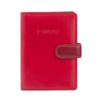 Etui na dokumenty paszport i karty damskie Visconti RB-75 Czerwony Multi