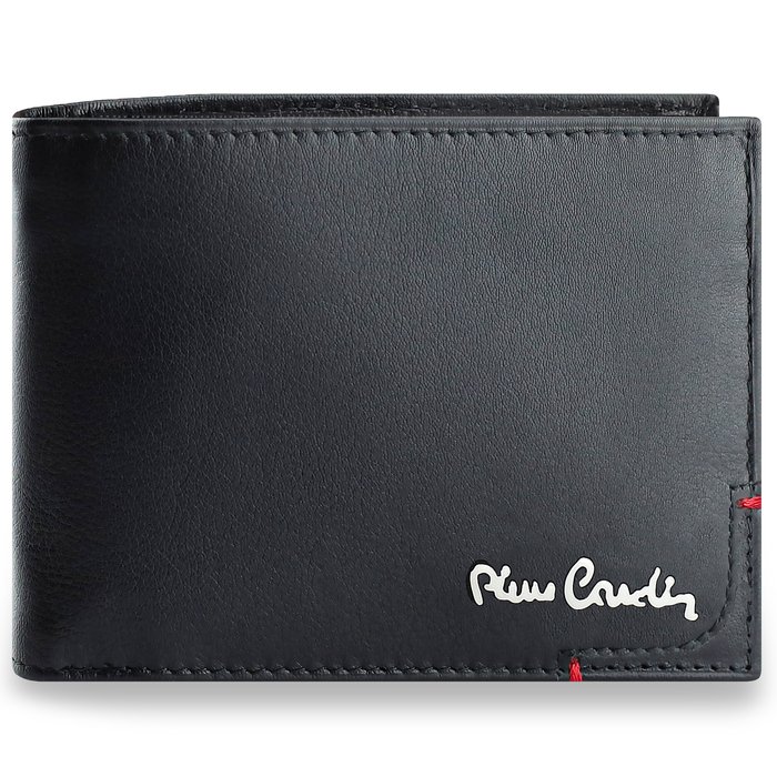 Portfel Męski Pierre Cardin TILAK75 8806 Skóra Naturalna Czarny RFID Secure Poziomy