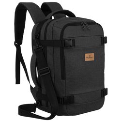 Pojemny, podróżny i czarny plecak z poliestru idealny na bagaż podręczny - Peterson