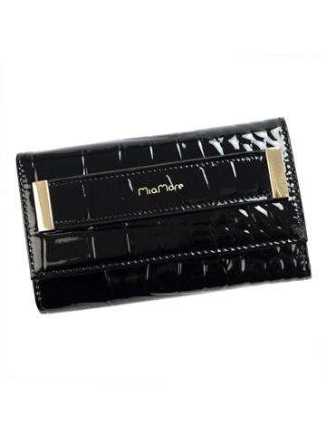 Etui Skórzane MiaMore PHONE CASE L1784 dla iPhone 12 Pro Czarne, Elegancki Fason, Naturalna Skóra, Złote Okucia, Dodatkowy Pasek i Łańcuch