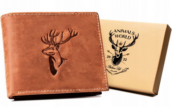 Duży portfel męski z nubukowej skóry naturalnej Always Wild