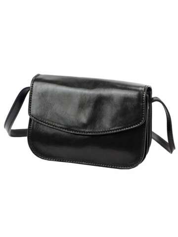 Damska Torebka Skórzana Florence 5511 Czarna Listonoszka Naturalna Skóra