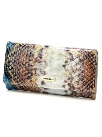 Portfel damski skórzany niebieski Gregorio VL-114 z RFID Secure