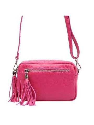 Torebka Skórzana Luka 20-030 DOLLARO Listonoszka Naturalna Fuksja Crossbody