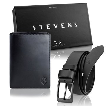 Zestaw Prezentowy STEVENS Portfel i Pasek w pudełku na prezent Dla Taty Dla Syna