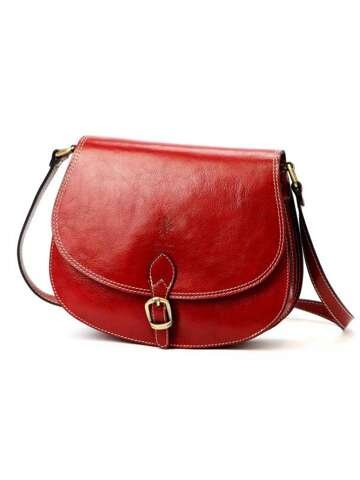 Torebka Damska Skórzana Florence 21 TAMP Czerwona Listonoszka Crossbody