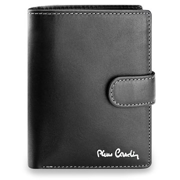 Portfel Męski Pierre Cardin YS604 326A Skórzany Czarny z Zabezpieczeniem RFID i Klapą na Zatrzask Magnetyczny