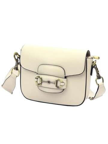 Torebka Damska Skórzana Luka 20-095 Kremowa Listonoszka Mała różowy