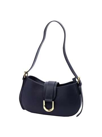 Damska Torebka Skórzana Granatowa Luka 24-037 Listonoszka na Ramię
