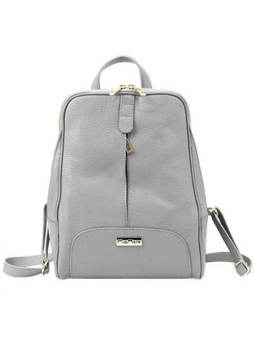 Plecak Damski MiaMore 2001 DOLLARO Skóra Naturalna Popiel Regulowane Ramiona