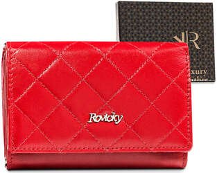 Skórzany portfel damski zamykany na zatrzask Rovicky