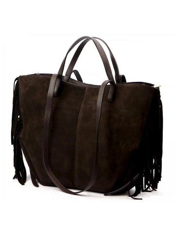 Damska Torebka Skórzana A4 Luka 26-065 D ciemny brąz