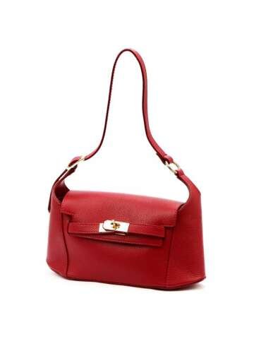 Damska Torebka Skórzana Czerwona na Ramię Luka 24-044 Dollaro