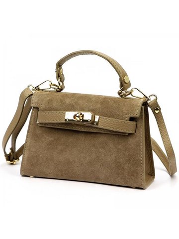 Damska Torebka Skórzana Luka 24-089 taupe