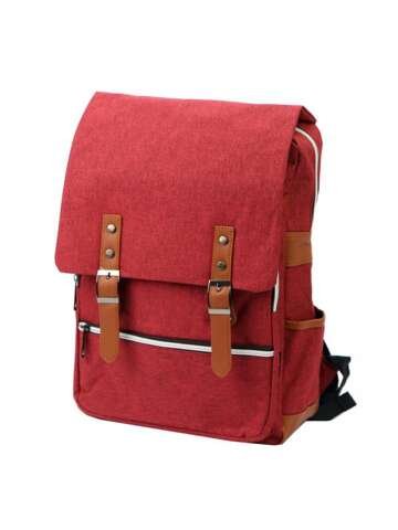 Czerwony plecak damski Ormi 2255# duży miejski na szelkach A4 Gregorio