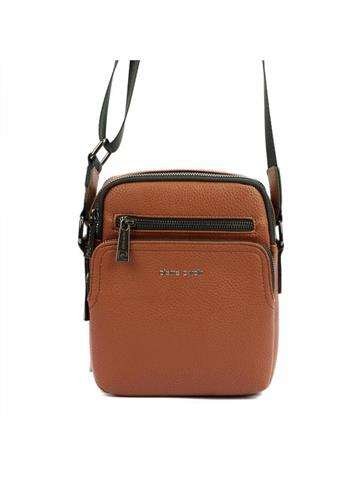 Saszetka Męska Pierre Cardin IZA304 527066 Eko-Skóra Brązowa Crossbody Regulowany Pasek
