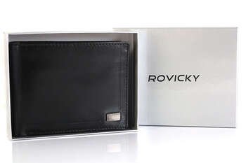 Skórzany portfel męski z ochroną kart RFID Protect Rovicky