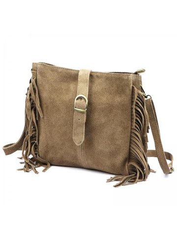 Damska Torebka Skórzana Luka 25-071 taupe