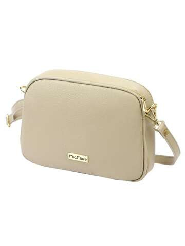 Torebka Damska Skórzana MiaMore 01-068 DOLLARO Beż Listonoszka Crossbody