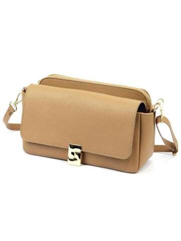 Damska Torebka Skórzana Piaskowa Listonoszka Luka 24-043 DOLLARO