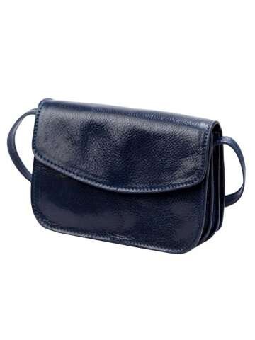 Damska Torebka Skórzana Florence 5511 Granatowa Listonoszka na Ramię
