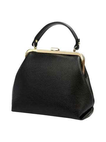 Torebka Damska Skórzana Luka 24-024 DOLLARO Czarny Kuferek Crossbody