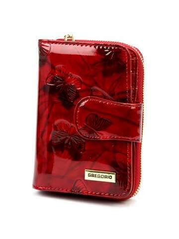 Portfel Damski Gregorio BTS-115 Czerwony Skórzany z Funkcją RFID Secure