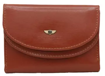 Klasyczny, skórzany portfel damski na zatrzask — Peterson